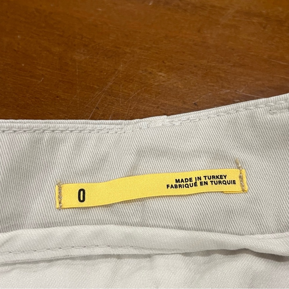 Maeve Pleated Wide-Leg Chino Trousers Size 0 Off-White/Blanc‎ - Picture 11 of 16